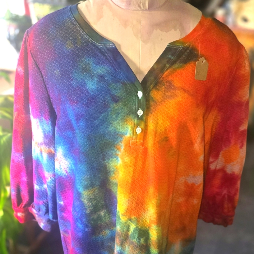 XL long sleeve waffle top